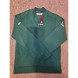 Adidas Squad Bomber Dark Green White Mens Medium Full Zip Jacket 6479A DGT 2
